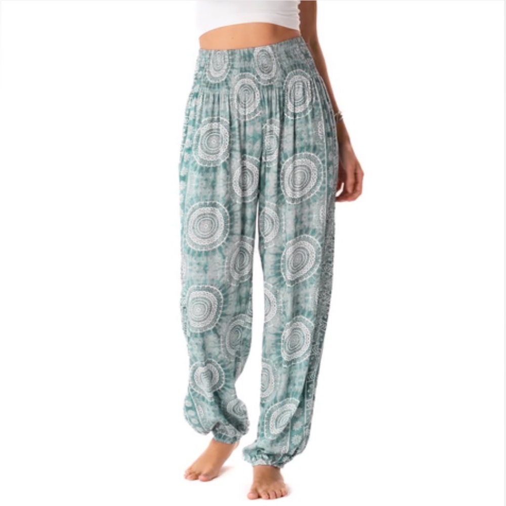 Lotus and Luna Azores Harem Pants ~ Teal